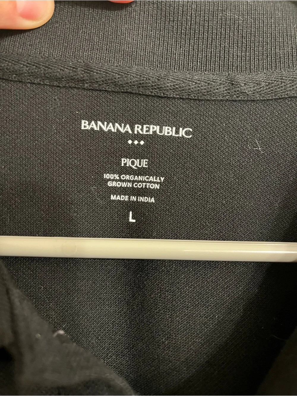 100% organic cotton Banana Republic Black Men’s Polo Shirt
